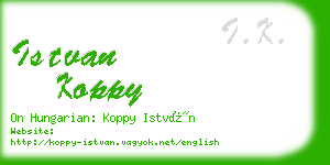 istvan koppy business card